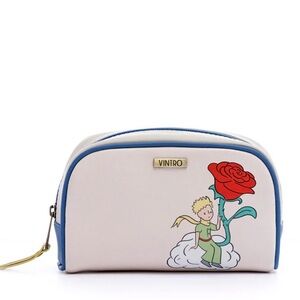 Vintro White and Blue Cosmetic Bag with Little Prince Design